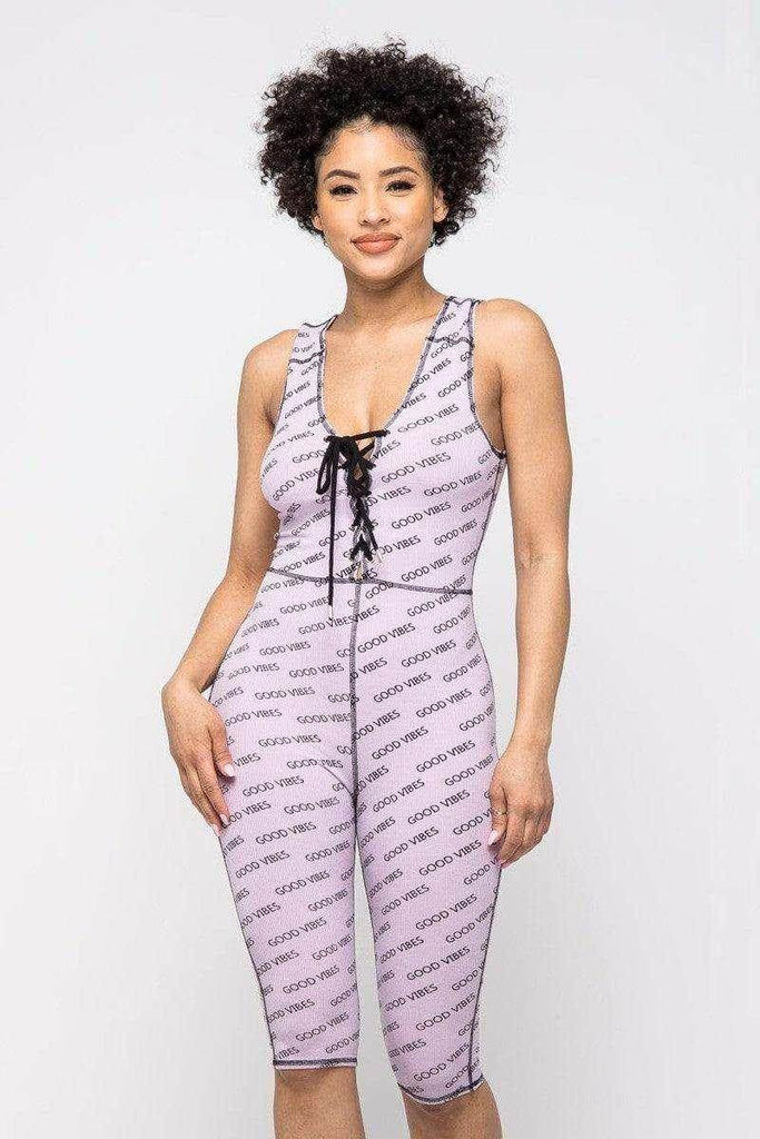 Lavender World Romper - Messy Glam 