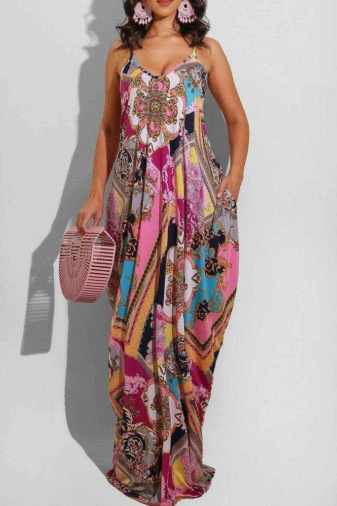 Vacation Day Parachute Dress - Messy Glam 