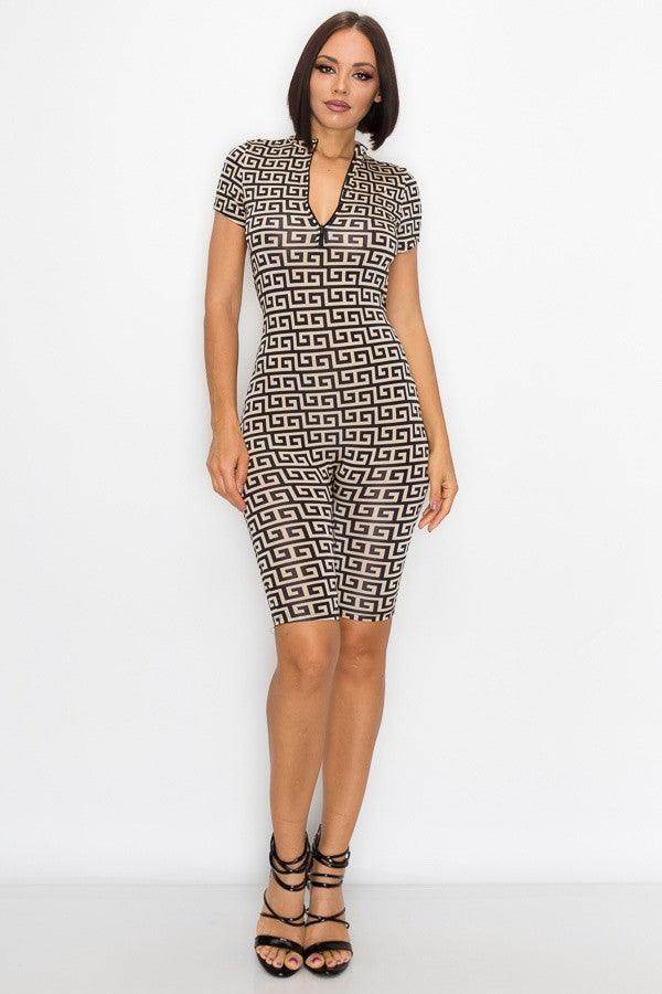 Maze of Thoughts Romper - Messy Glam 